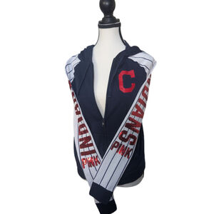 Rare VS PINK MLB Sequin Varsity Hoodie Baseball – Cleveland Indians | Size M